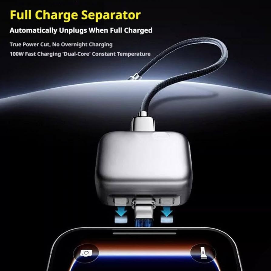 140W Smart Auto Disconnect USB-C Charger Protector | Stops Charging at 100% | Battery Protection