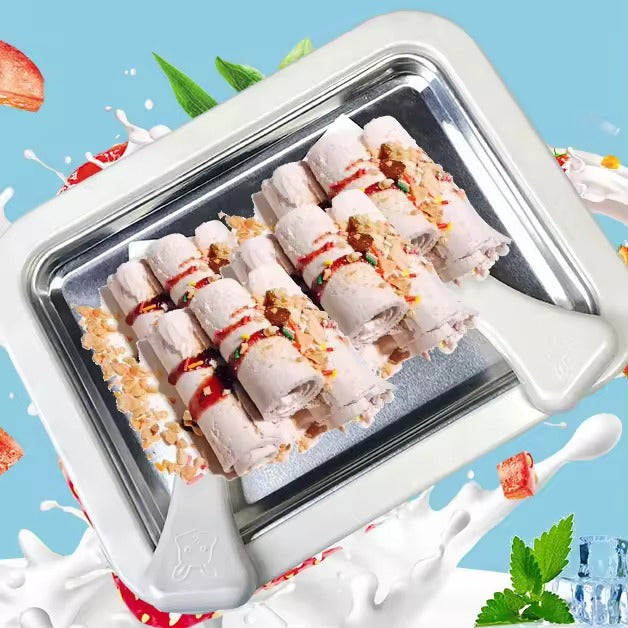Stainless Steel Instant Ice Cream Roll Maker Pan – Manual Frozen Dessert & DIY Ice Cream Maker for Home Use