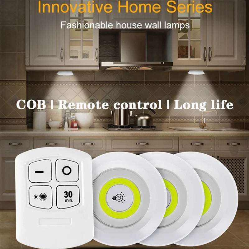 COB LED Wall Light with Remote Control Wireless Touch Lamp