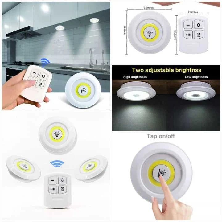 COB LED Wall Light with Remote Control Wireless Touch Lamp