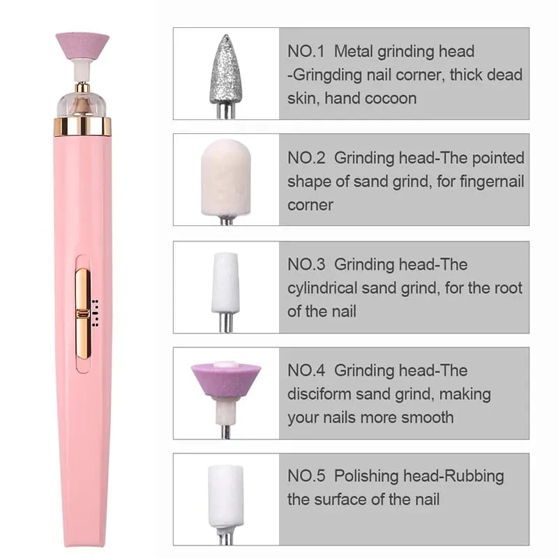 Rechargeable Electric Nail Drill Kit Salon-Style Manicure & Pedicure Tool